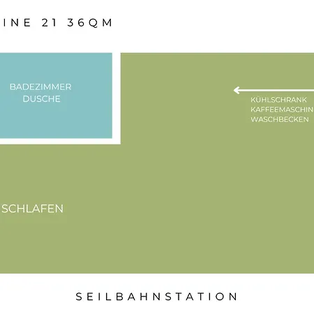 21 / Zentral / Terrasse / Seilbahn Blick